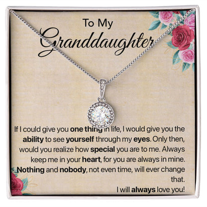 To my granddaughter necklace.