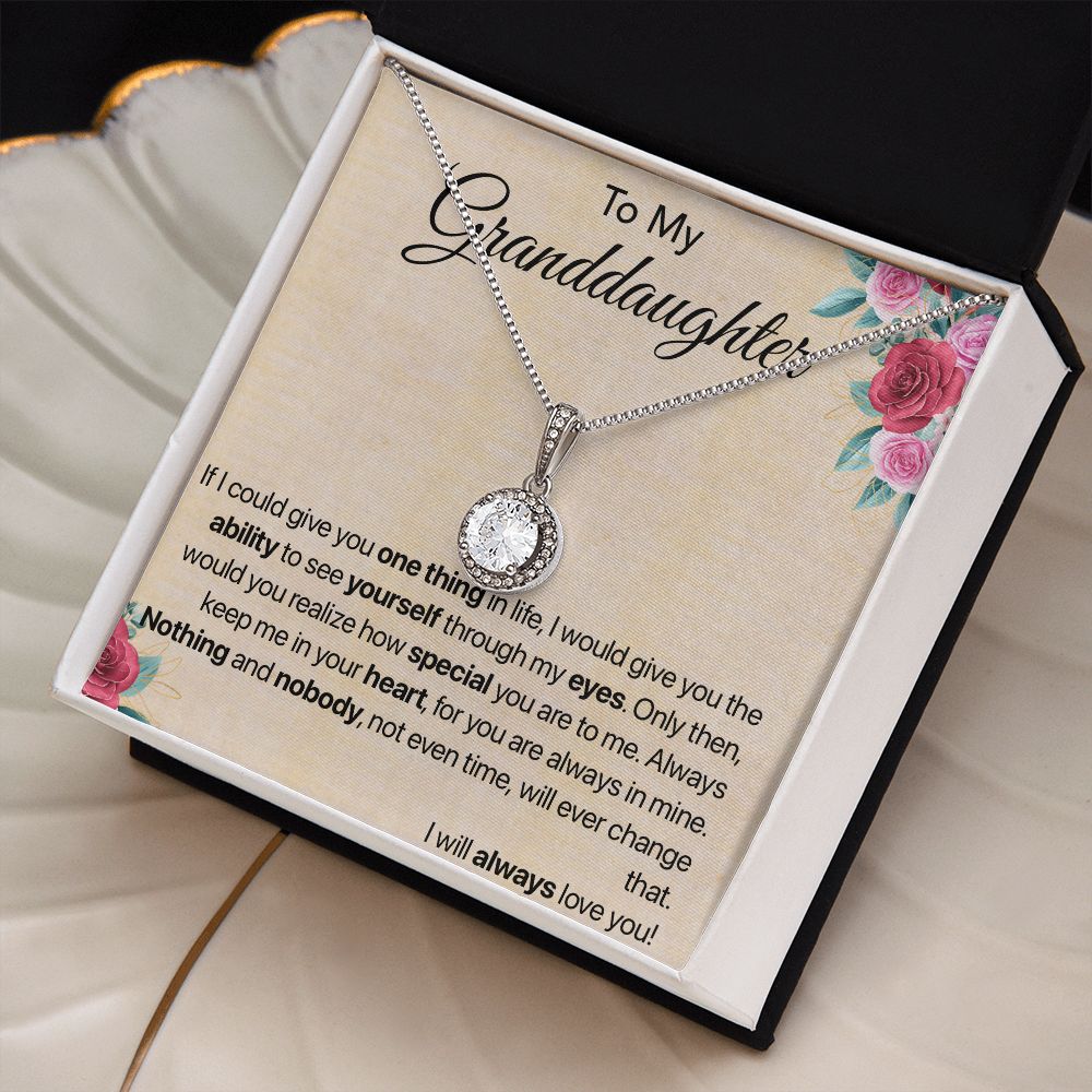 To my granddaughter necklace.