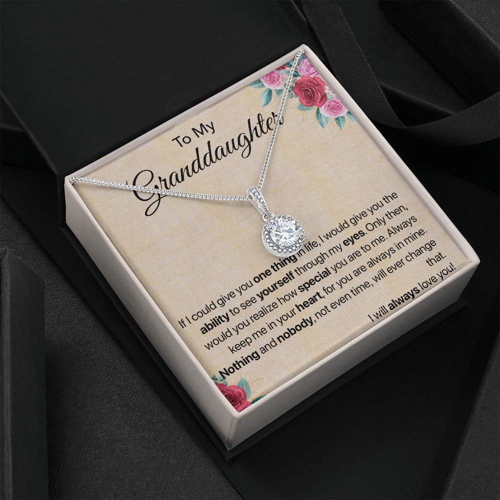 To my granddaughter necklace.