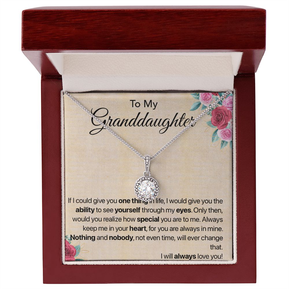 To my granddaughter necklace.