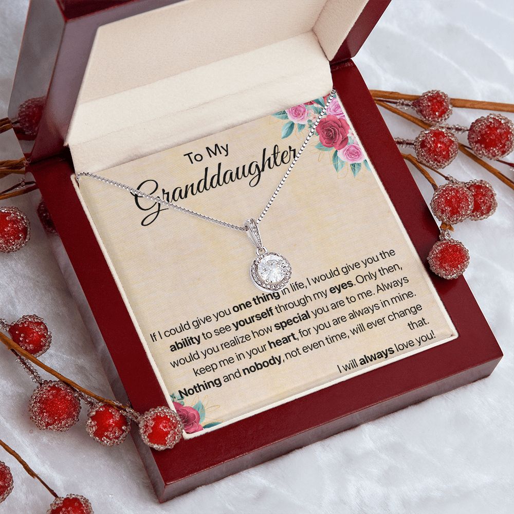 To my granddaughter necklace.