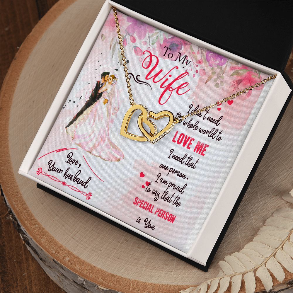 Interlocking Hearts Necklace For Your Wife
