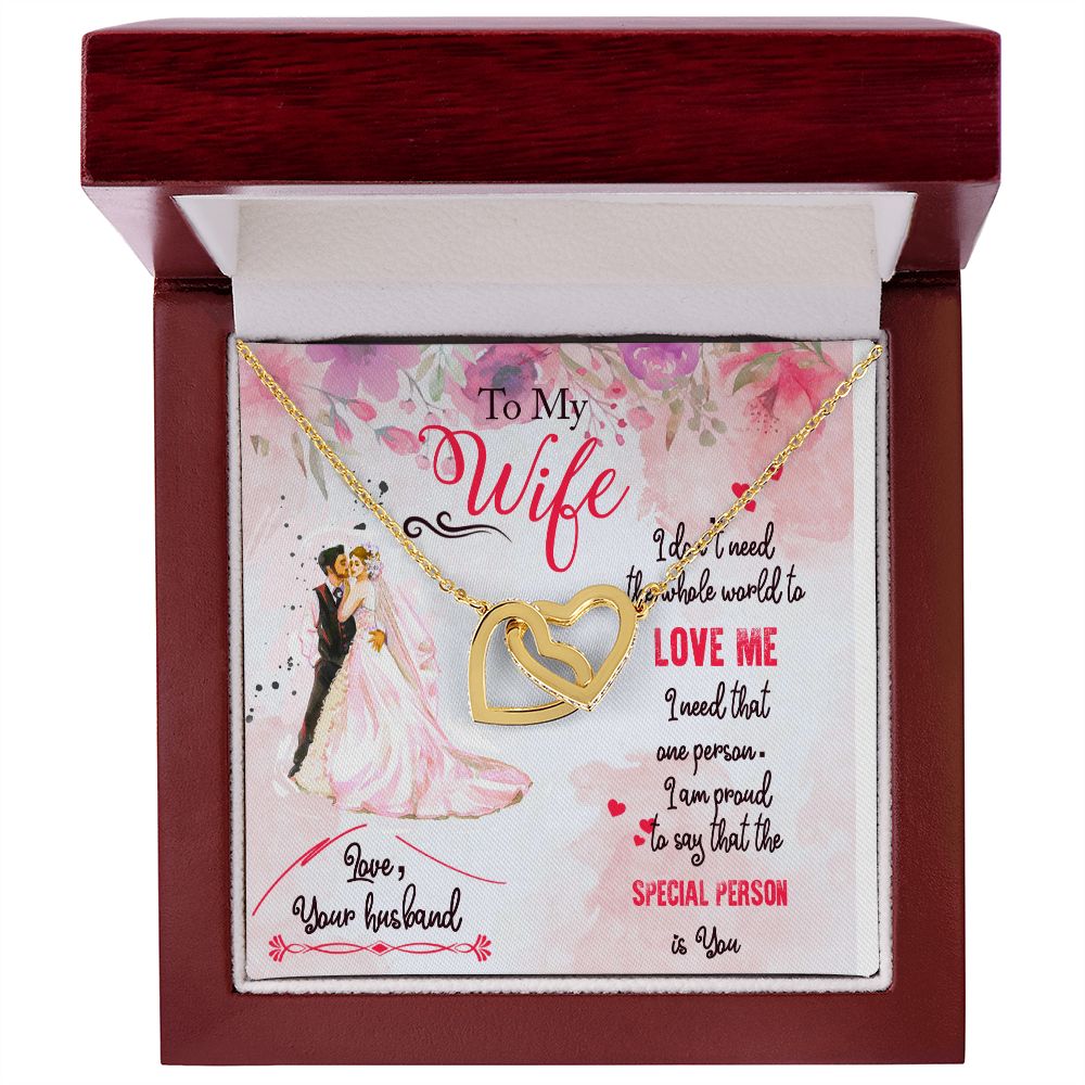 Interlocking Hearts Necklace For Your Wife